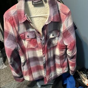Free Country men’s  Plaid Jacket - Red and Purple